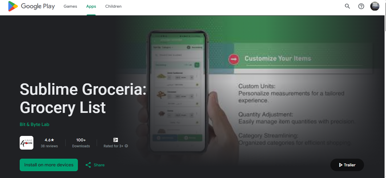sublime groceria mobile app